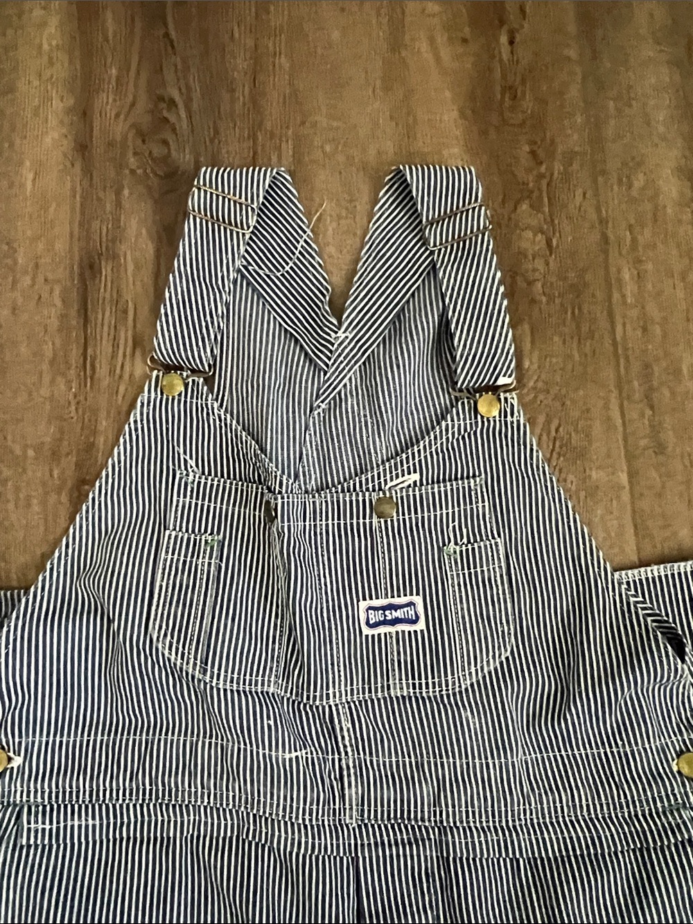 Vintage Big Smith Navy Stripe Work Overalls